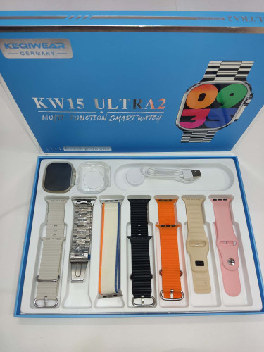 ساعت هوشمند با 7 بند مدل kw15 ultra2